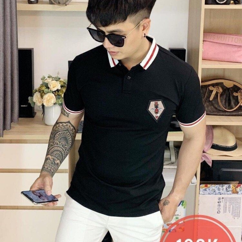 Áo thun nam cổ bẻ logo lục giác CS885 Thiết kế trẻ trung nam tính Thời trang PONIVA BRANCH