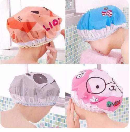 Combo 2 mũ chùm đầu che tóc tránh bị ướt khi tắm (nhiều màu)