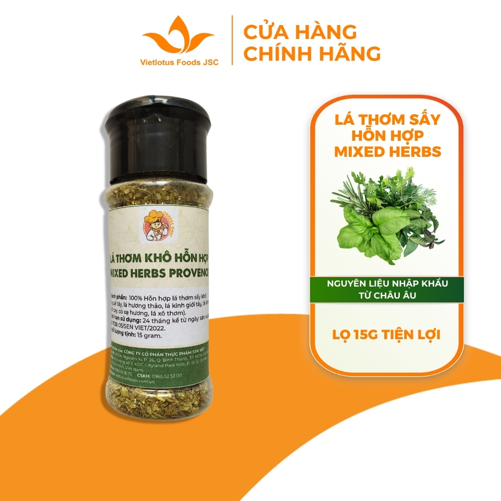Lá quế tây, lá hương thảo, lá kinh giới tây, lá kinh giới cay, cỏ xạ hương, lá xô thơm - Lá Gia Vị Sấy Khô Mixed Herbs Provence