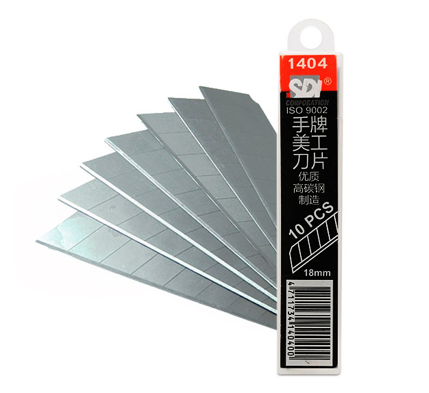 Hộp 10 lưỡi dao rọc giấy sdi 1404 18mm cao cấp, lưỡi dao trổ hàng xịn
