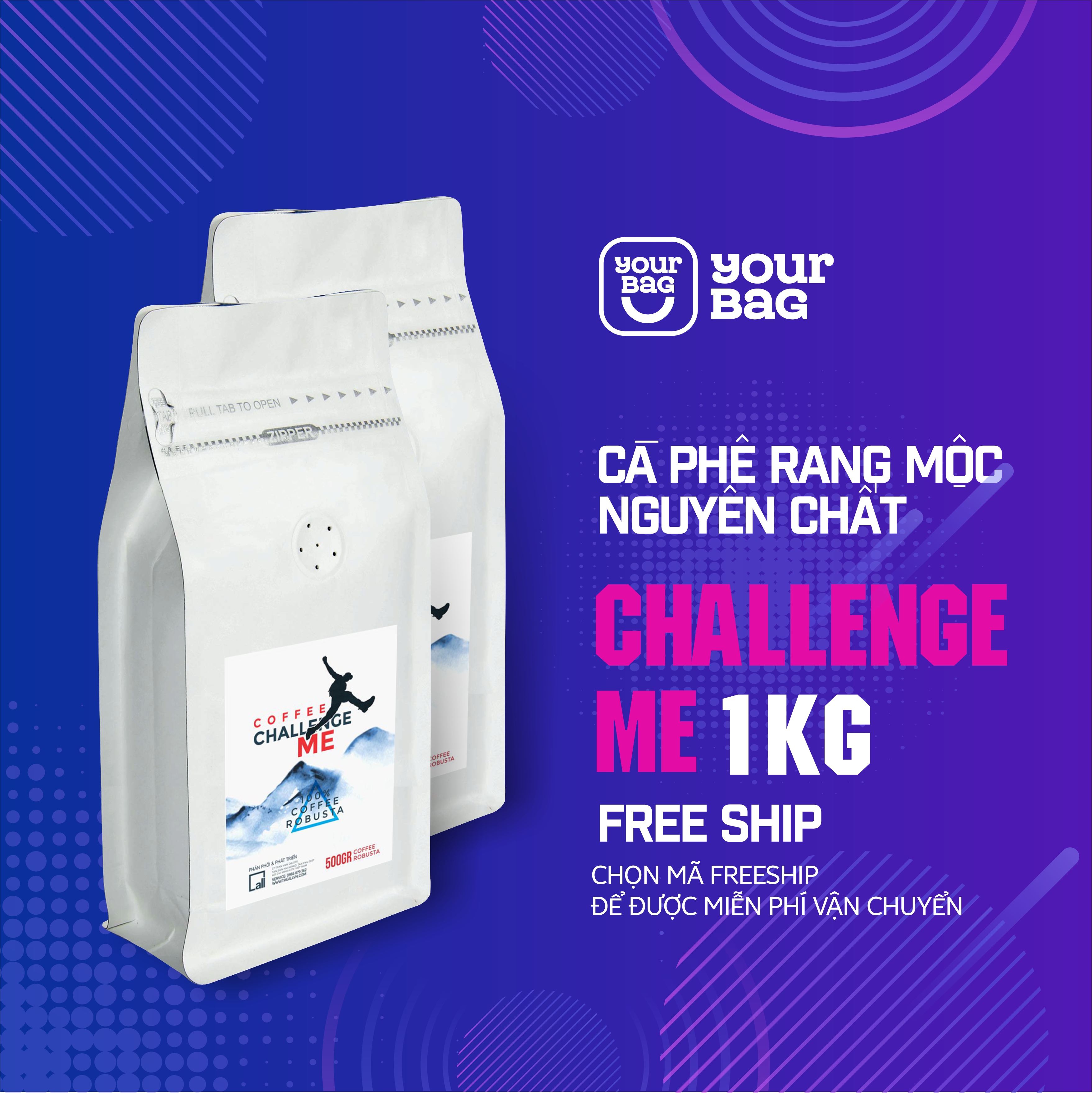 Cà phê nguyên chất- rang mộc . 03 lựa chọn - pha phin - pha máy - nguyên hạt - gu cafe espresso - yourbag - cà phê.