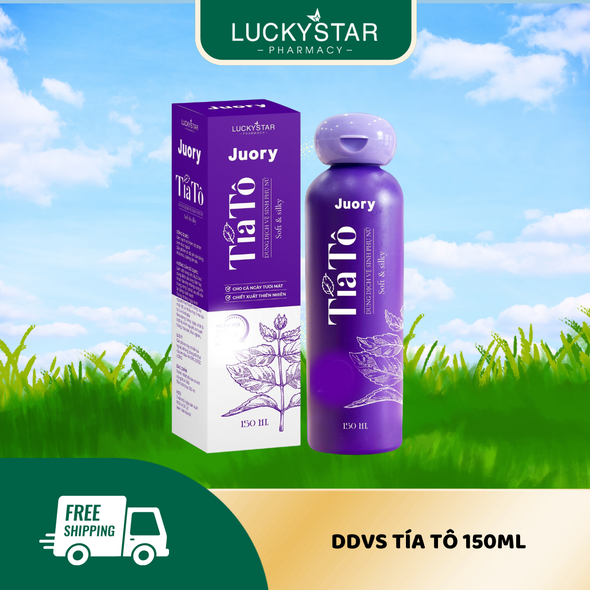 Dung Dịch Vệ Sinh Tía Tô Juory 150ml Lucky Star