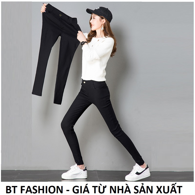 Quần dài nữ kaki thun coton co dãn mạnh bt fashion je01