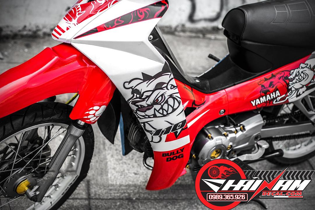 Tem Trùm Sirius Bull Dog Đỏ Trắng Bóng