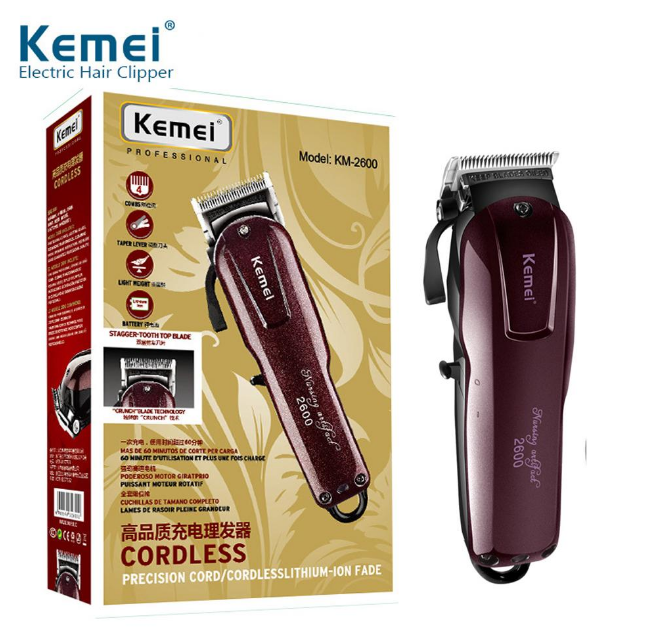 Tông đơ điện cắt tóc chuyên nghiệp km-2600(tông đơ cắt tóc, tông đơ hớt tóc, máy hớt tóc, máy cắt tóc, tông đơ trẻ em, hớt tóc trẻ em, tong do cat toc, tong do hot toc, may hot toc, may cat toc )