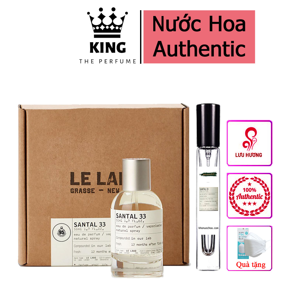 Nước hoa le labo santal 33 - hương gỗ thơm nồng nàn chiết 5-10-20ml