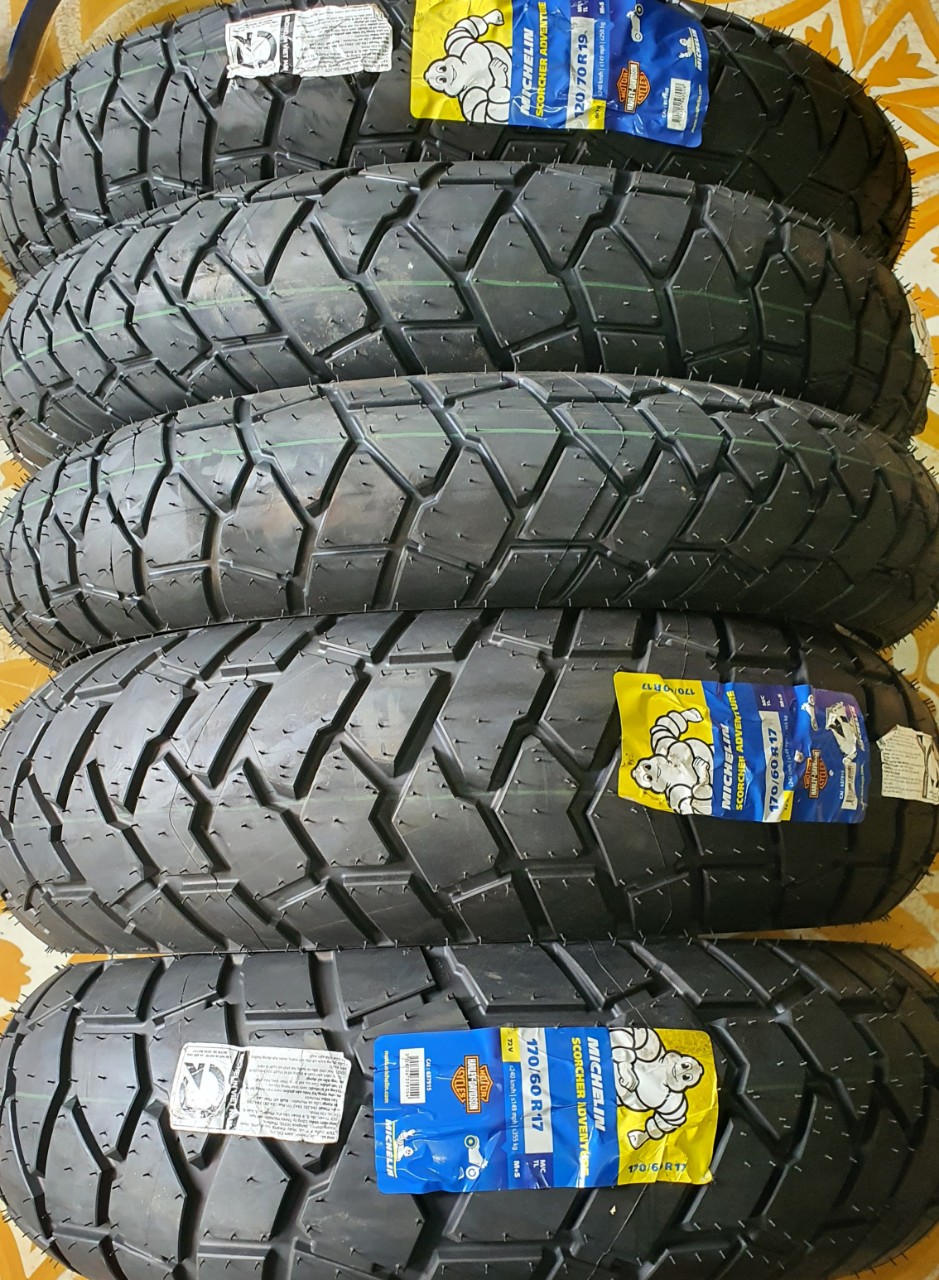 Cặp lốp/vỏ xe michelin scorcher adventure trước 120 sau 170 cho cb500x, bmw gs, honda africa twin, suzuki v strom,...