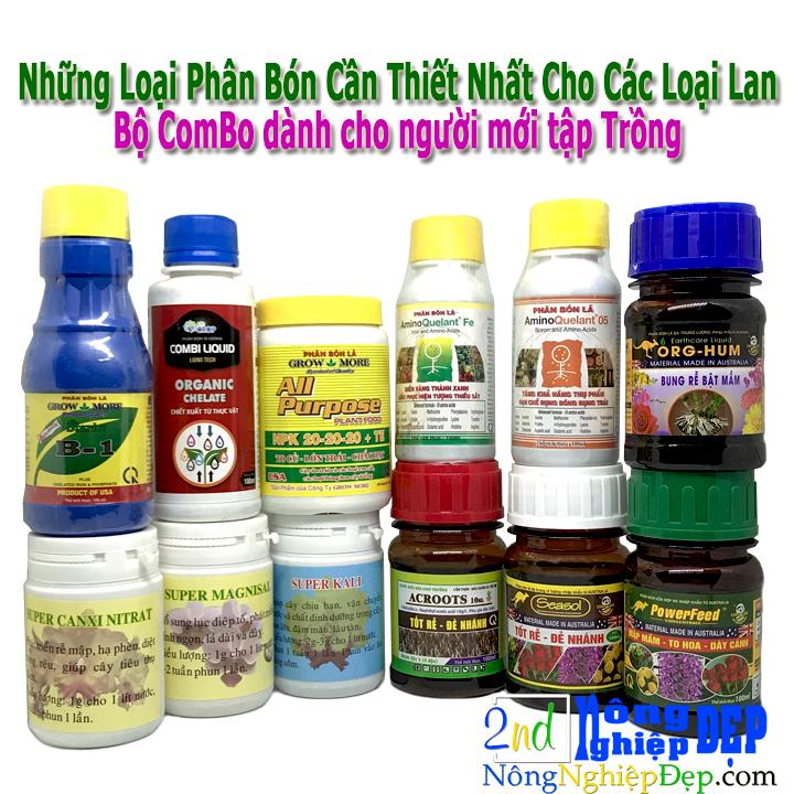 Bộ Phân Bón Hoa Lan Cho Người Mới Tập Trồng | Org Hum | Npk 20-20-20 | powerfeed | seasol | super magie sulfat | Super Canxi Nitrat | super kali | Acroots | Amino Bo | Amino Fe | Combi Liquid | Vitamin b1 growmore