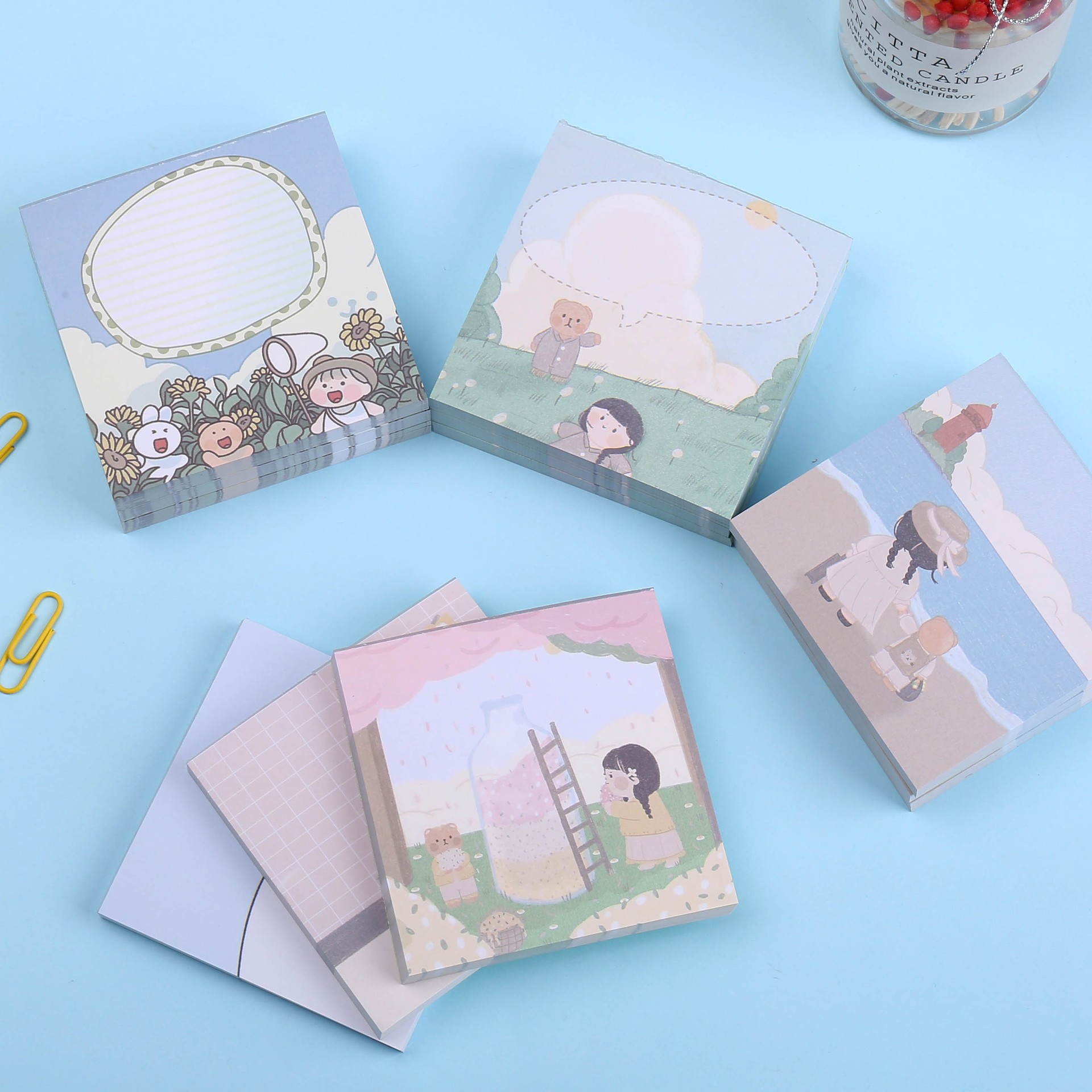 Giấy nhớ note ghi chú vuông dán nhiều mẫu xinh xỉu