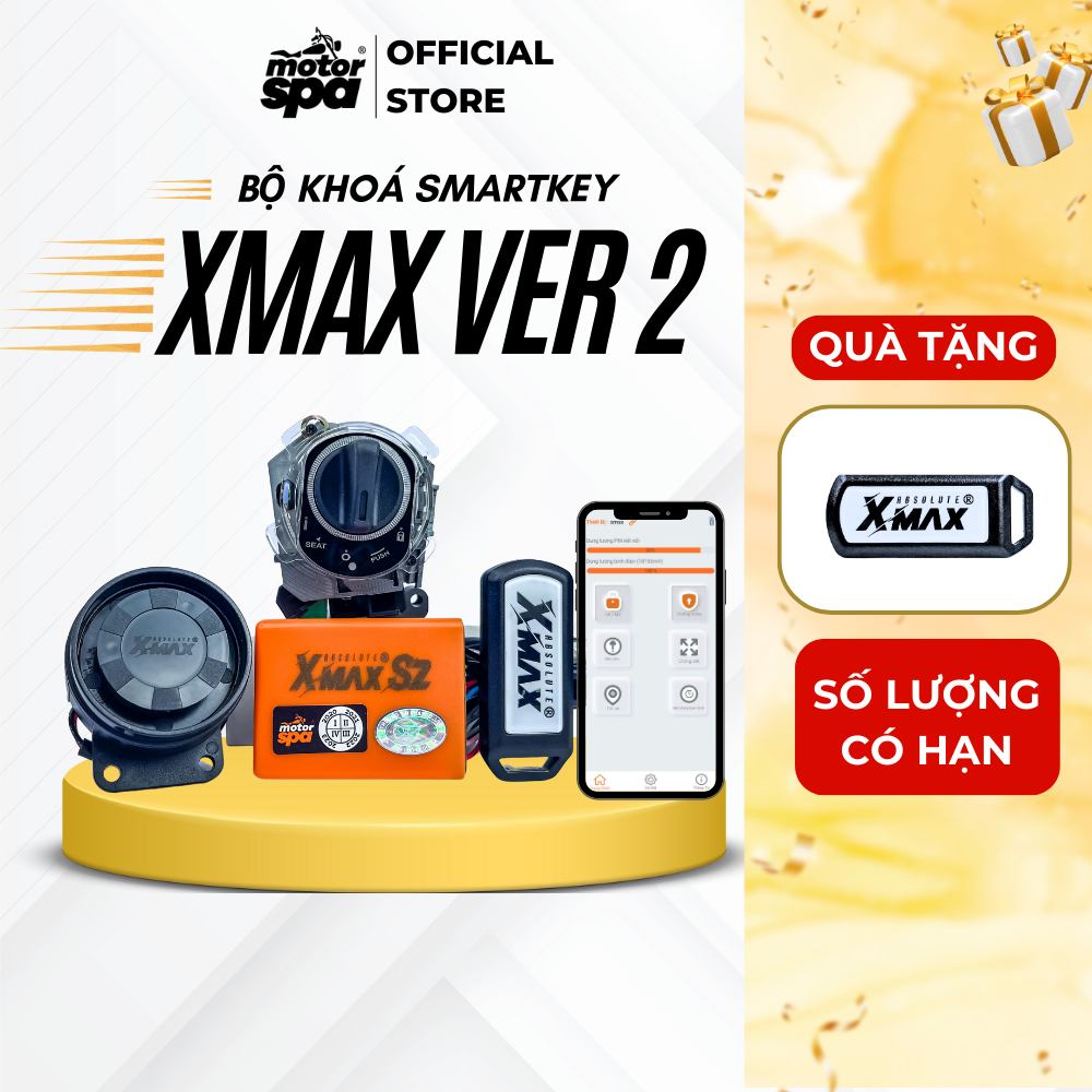 Smartkey xmax 5.0 ver.2 mẫu khóa viền trong dành cho winner v1, future fi, wave, vision đời cũ,...
