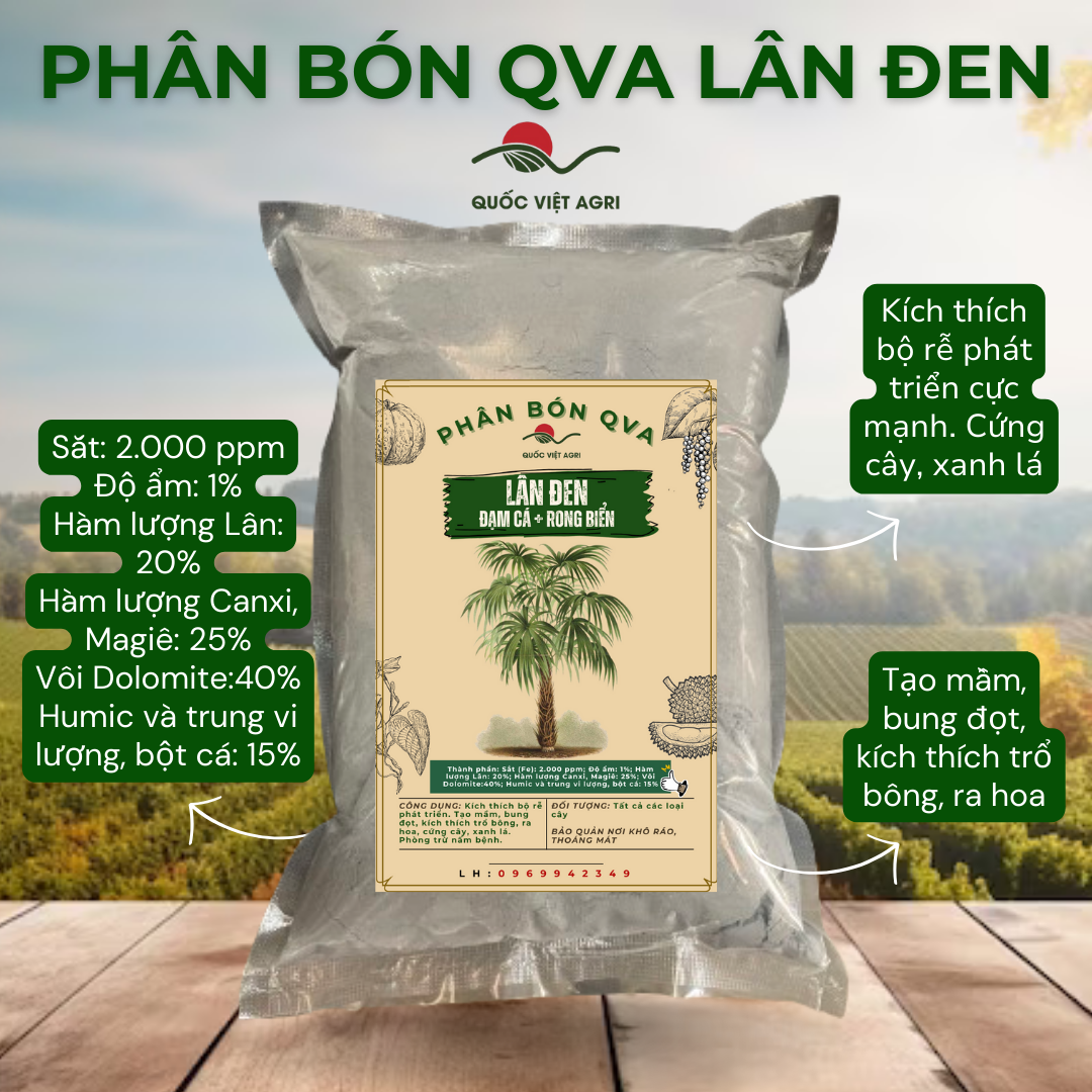 Phân bón qva lân đen đạm cá rong biển