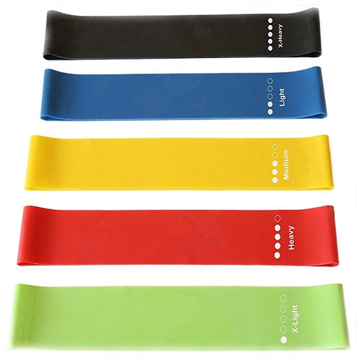 Dây miniband, dây đàn hồi kháng lực tập cơ mông đùi, Bộ 5 Dây Đàn Hồi Tập Yoga, Dây Kháng Lực Tập Gym, Dây Đàn Hồi Tập Thể Dục - Hàng Chính Hãng miDoctor