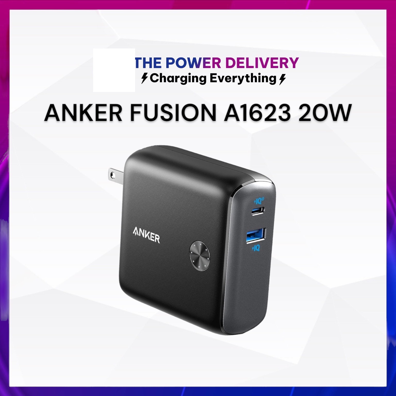 Củ sạc nhanh PD kiêm Pin sạc dự phòng Anker Fusion dung lượng 10000mAh A1623 (hàng like new 95%)