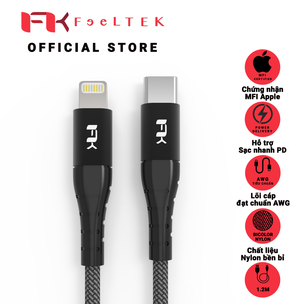 Cáp sạc Air Lightning to USB-C Cable Feeltek