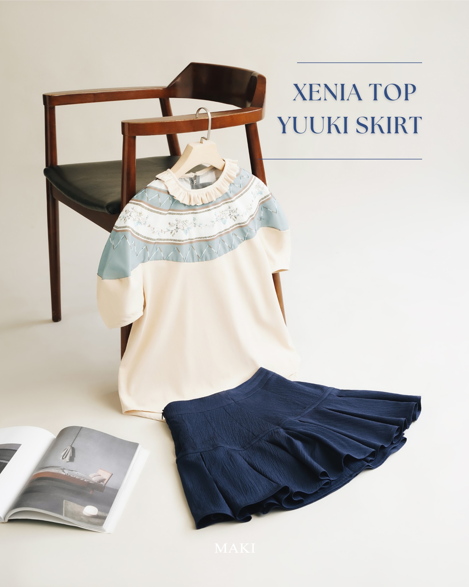 MAKI - Yuuki Skirt - Chân váy xanh