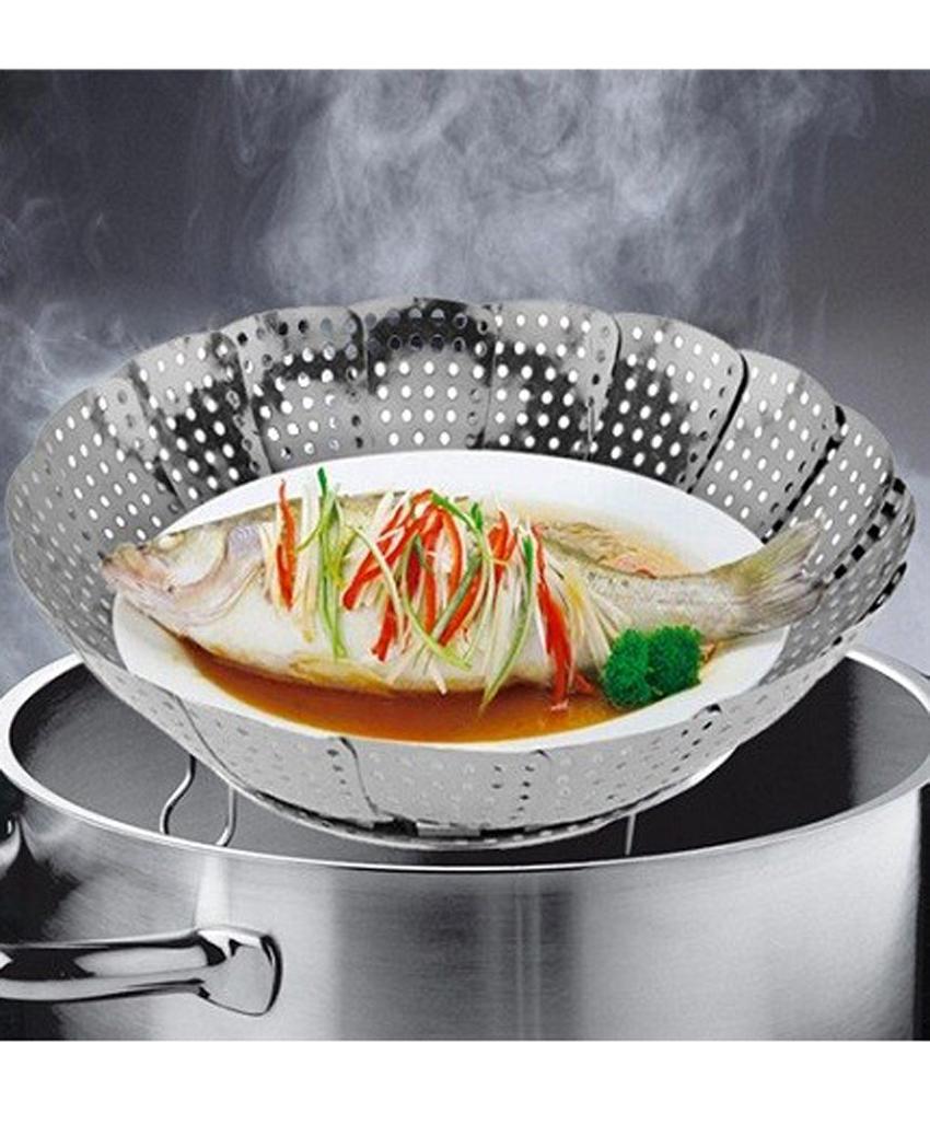 [HCM]【like-】Inox gấp giá hấp có thể thu vào lưới hấp hấp giá hấp sen hộ gia đình đa năng