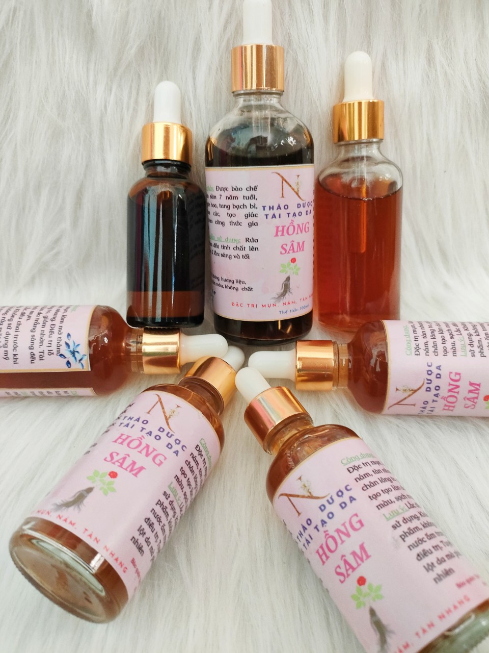 Sản phẩm tái tạo da nhân sâm thảo dược đông y 50ml - 100ml  cốt bong mạnh, sạch sâu mụn, nám, tàn nhang KHÔNG SƯNG ĐỎ