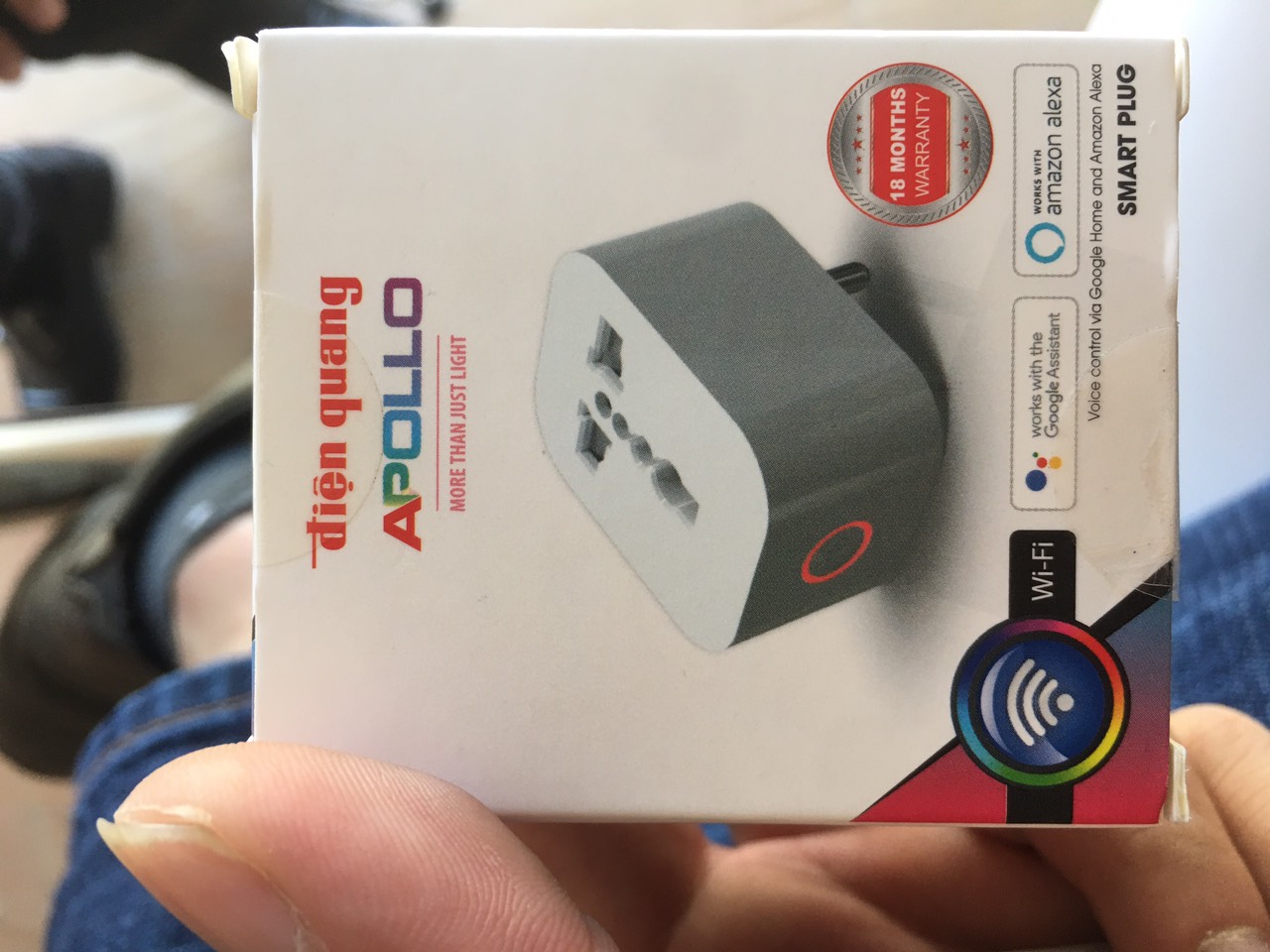 Phích cắm thông minh Điện Quang Apollo ĐQ SP1.1 01 Wifi ( Kiểu 1 lỗ, sử dụng wifi )