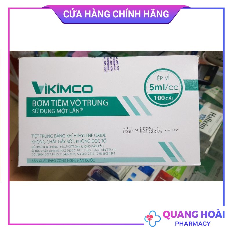 Bơm kim tiêm 5ml Cửu Long Vikimco