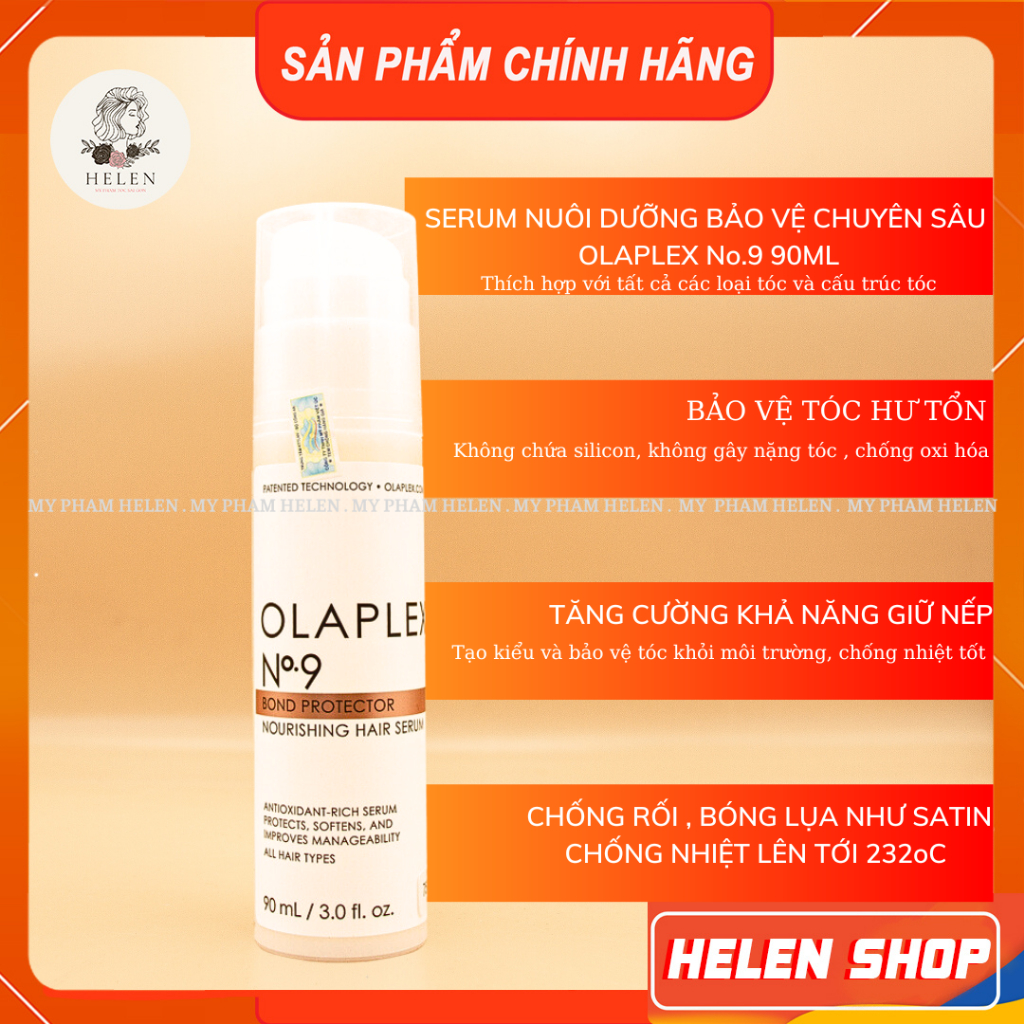 Serum nuôi dưỡng và bảo vệ chuyên sâu Olaplex No.9 Bond Protector Nourising Hair Serum