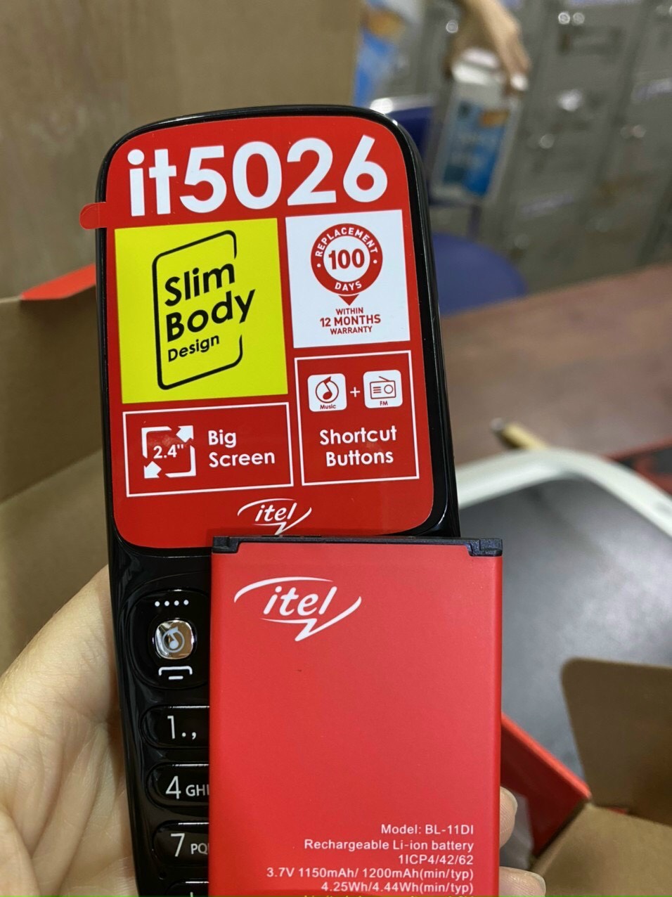 Điện thoại itel it5026 mới Fullbox - Bảo hành 12 tháng