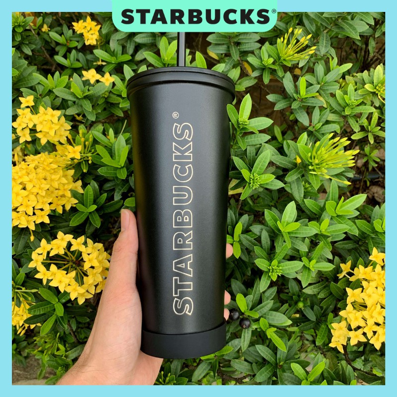 Ly cốc giữ nhiệt STARBUCKS màu đen nhám Dung tích 590mlsize Venti