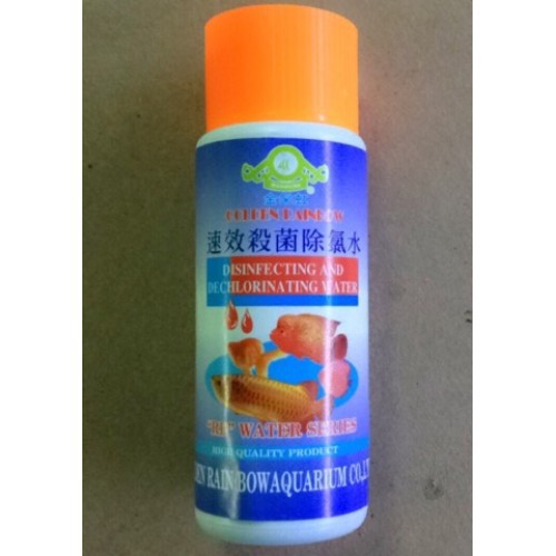 Dung dịch khử nước golden rainbow 125ml - dung dịch thay nước mới, khử clo cho bể cá