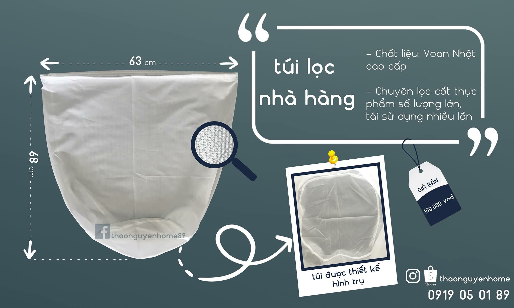 Túi lọc sữa cỡ lớn