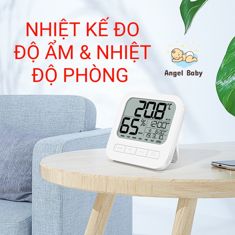 Nhiệt kế điện tử đo nhiệt độ, nhiệt kế đo độ ẩm phòng ngủ cho bé