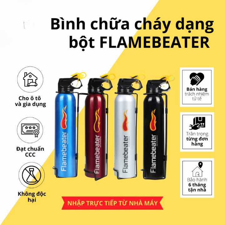 Bình chữa cháy mini flamebeater bình cứu hoả ô tô bột abc 4 by-416