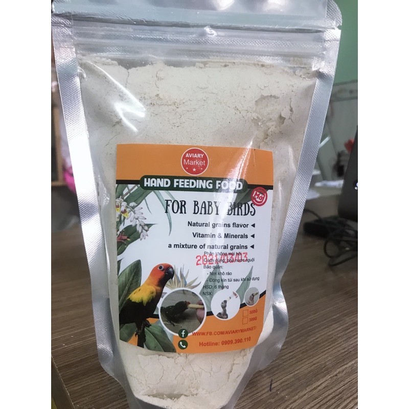 Bột vẹt ngực hồng non bột vẹt non bột cho vẹt mới nở bột chim non bột đút chim con