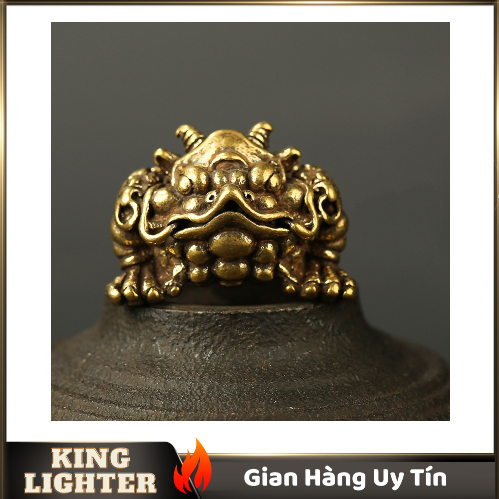 [HCM]Tượng Đồng Phong Thủy Hình Cóc Mặt Quỷ Trang Trí Đem Lại May Mắn Móc Khóa Mặt Dây Chuyền (Kích Thước: 3.4cm x 2.7cm)