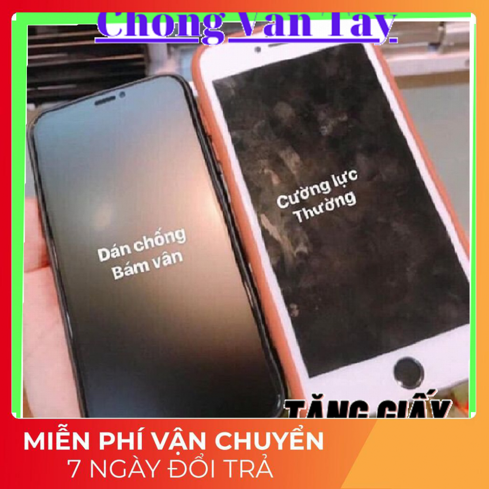 Cường Lực Iphone Full Màn Chống Vân Tay - Mồ Hôi - Kính Cường Lực iPhone