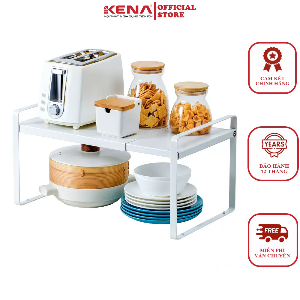 Kệ phân ngăn tủ bếp KENA khung sắt phủ sơn tĩnh điện, thiết kế 2 màu dành cho phân chia tủ bếp, có chức năng sắp xếp lại tủ bếp gọn gàng, ngăn nắp