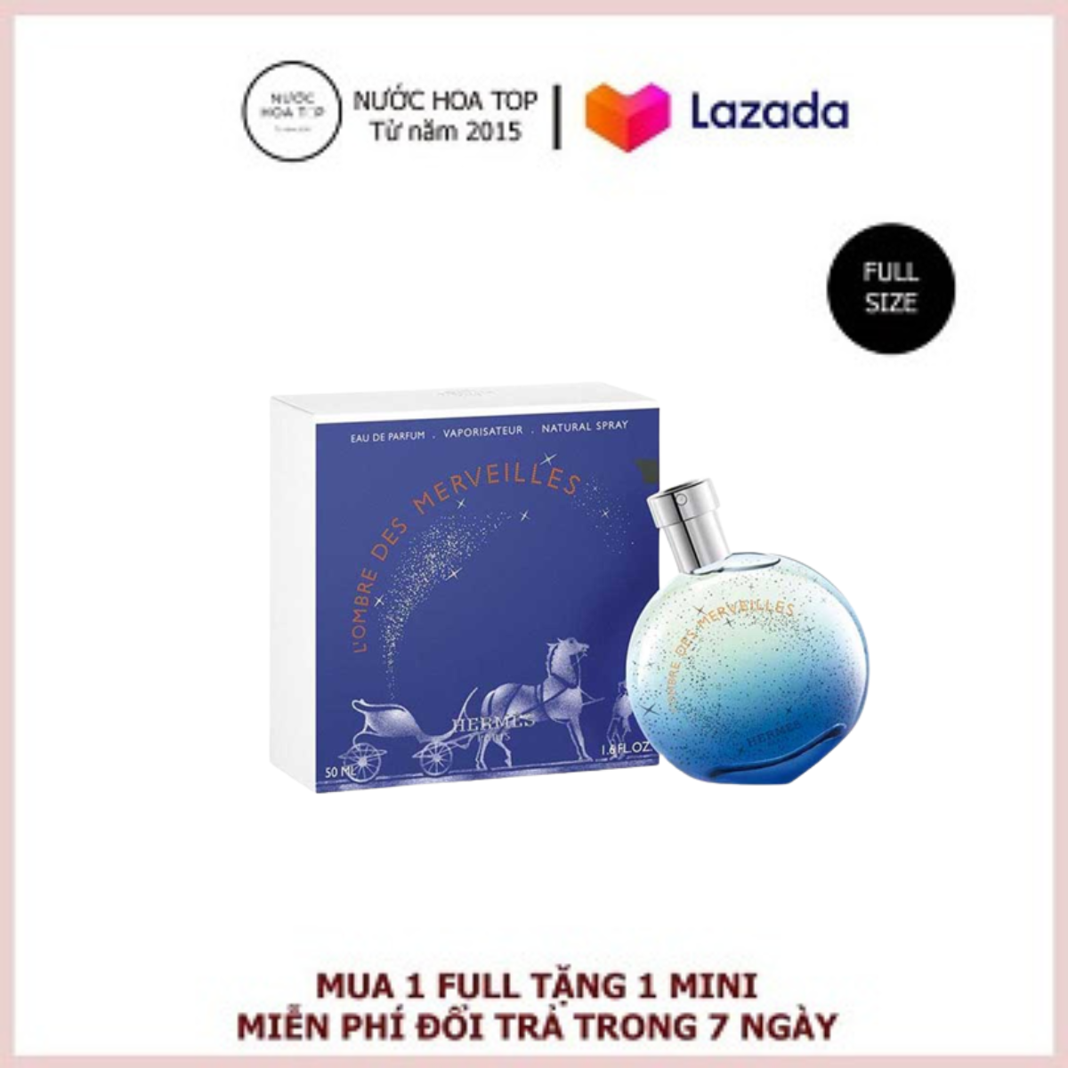 Nước Hoa Mini Hermes L’ombre des Merveilles - ̃7,5ml mini chấm - Nước hoa nữ lưu hương lâu