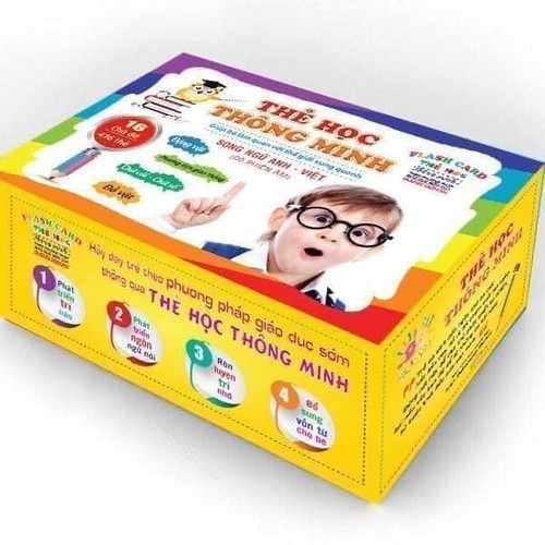 Bộ 416 thẻ học flashcard thông minh song ngữ Anh - Việt cho bé, 16 chủ đề, có phiên âm, giúp bé phát triển ngôn ngữ