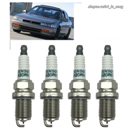 Set 4 Bugi Honda Accord 90-92 1992 iridium Denso bộ đánh lửa xe hơi ô tô đầu tiếp điểm nhỏ tiết kiệm nhiên liệu