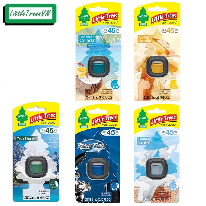 CHÍNH HÃNG USA - Nước hoa tinh dầu Little trees Vent Liquid kẹp thơm gài khe gió máy lạnh oto