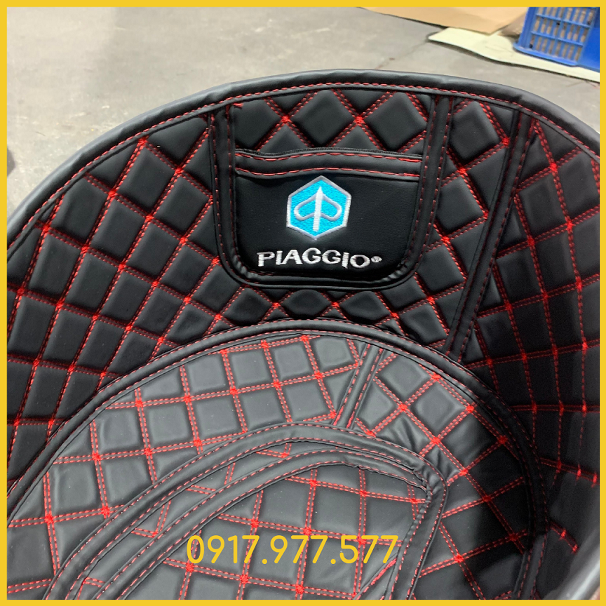 Lót cốp da cao cấp Vespa Sprint và Primavera CÓ TÚi da thêu logo hãng Cực đẹp