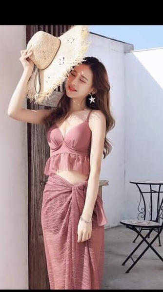 Đồ Bơi Nữ Bikini Đi Biển 3 Mảnh Phong Cách Hàn Quốc,Bikini 3 mảnh thiết kế quyến rũ cho nữ