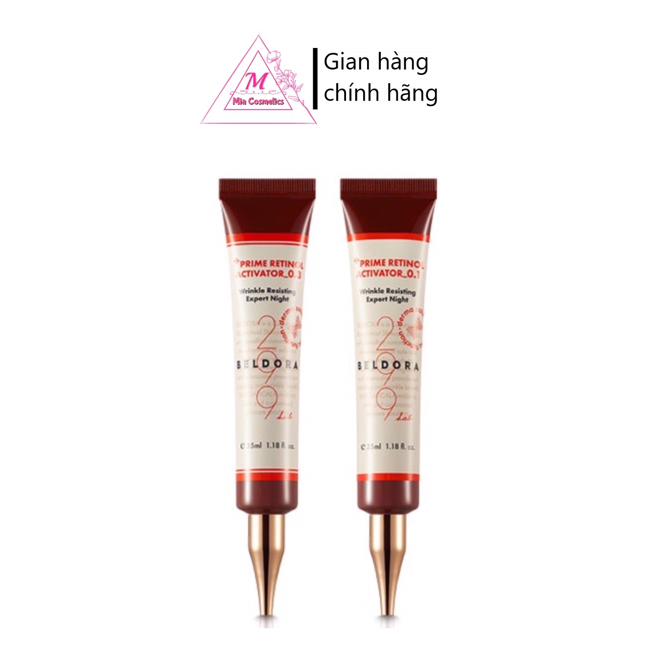 Kem dưỡng retinol xóa nếp nhăn, căng bóng da beldora 299 prime retinol activator 0.1% - 0.3% tuýp 35ml