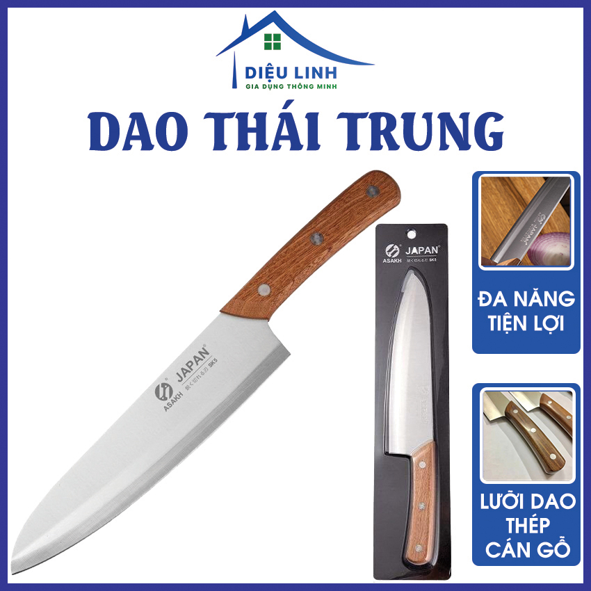 Dao Thái Trung Asakh Tiện Dụng, Làm Từ Thép Không Rỉ Dao Thái Japan Hàng Nội Địa Nhật Bản Chính Hãng Siêu Bền Tramanhshop