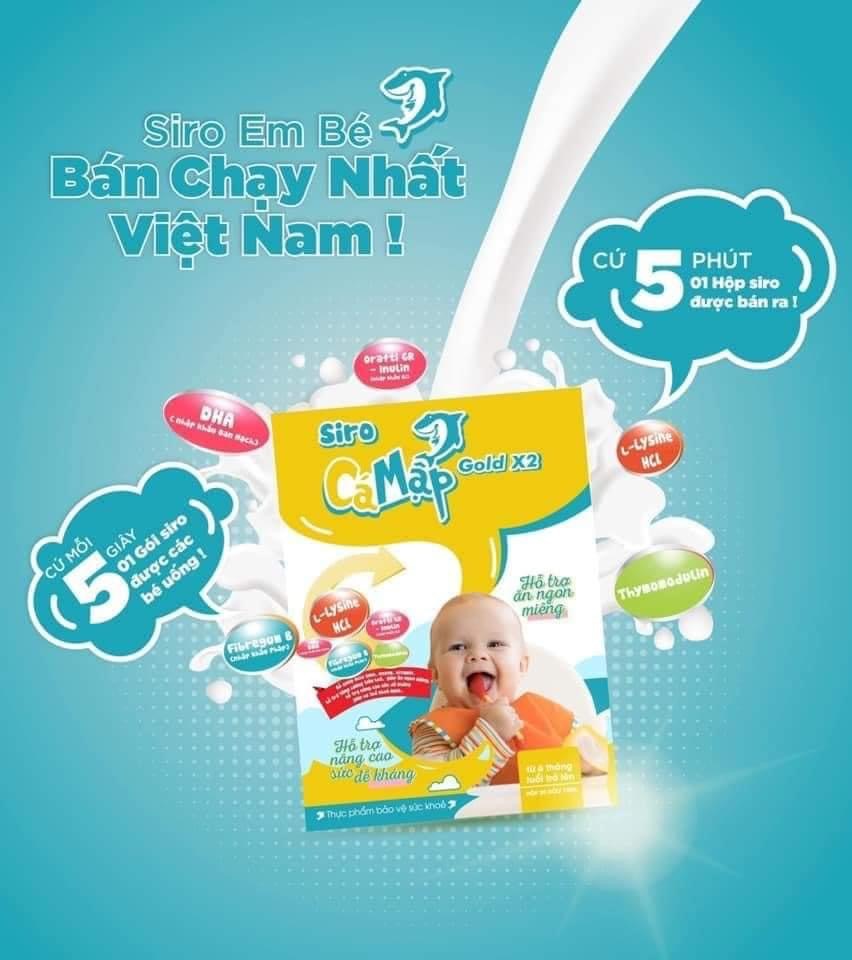 Baby shark Siro Cá Mập Gold X2 - Bé ăn ngủ ngon vui khỏe cho mẹ yên tâm