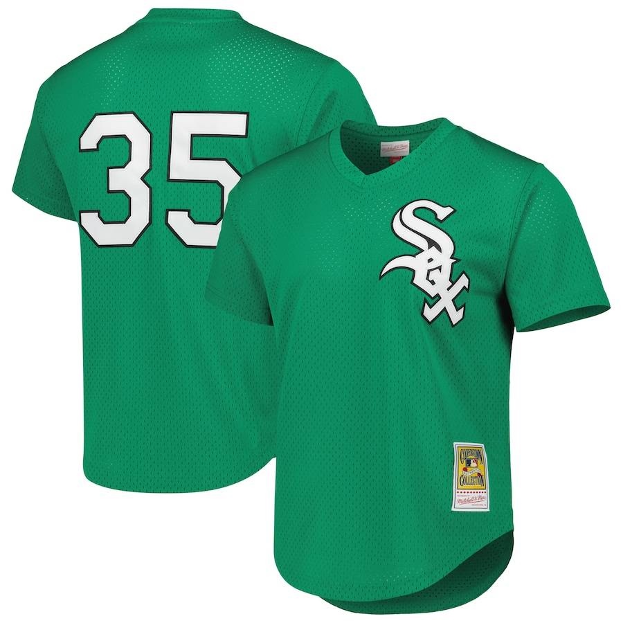 Chất lượng cao Jersey QY MLB Chicago White Sox Frank Thomas Jersey Baseball Tshirts Sports Tee Unisex Plus Size