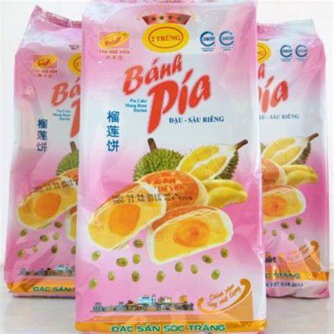Bánh pía đậu xanh sầu riêng 4 sao Tân Huê Viên 540gr