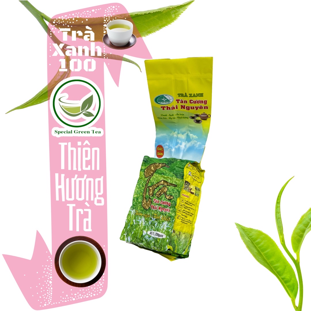 2 lạng chính hãng trà THIÊN HƯƠNG TRÀ thái xanh 200g túi hút chân không nước xanh hậu vị ngon ngọt đặc biệt