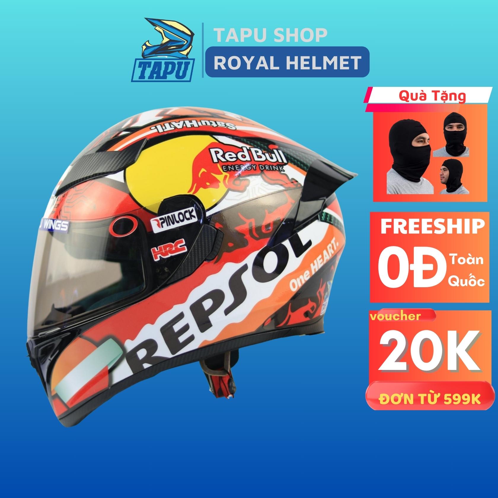 [HCM]Nón Fullface ROYAL M138B 1 Kính Lên Tem REPJOL
