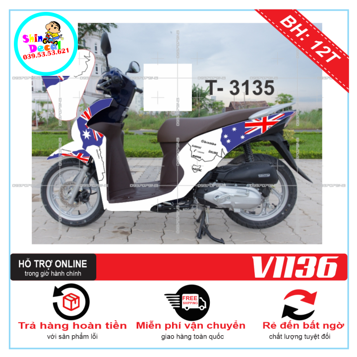 TEM TRÙM XE VISION 2016, TEM TRÙM XE VISION 2016 CỜ ANH