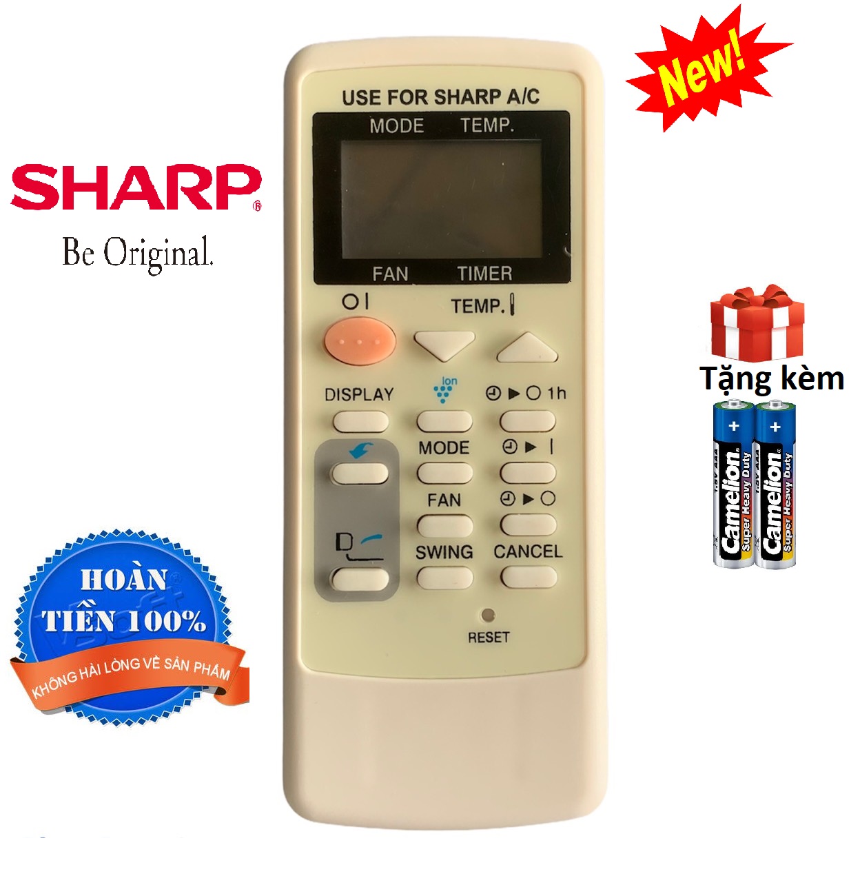 Điều khiển điều hoà Sharp 1 chiều,remote máy lạnh sharp - Hàng loại 1