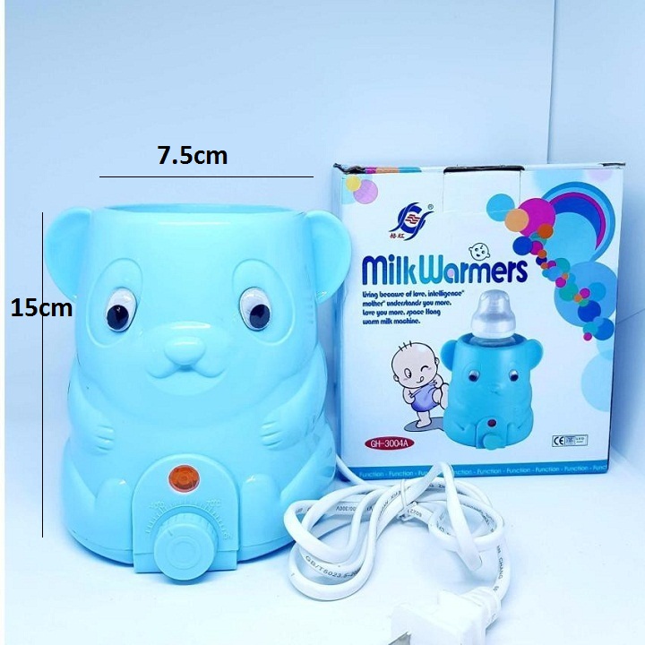 Máy hâm sữa ủ cháo màu xanh hình gấu gh-3004a